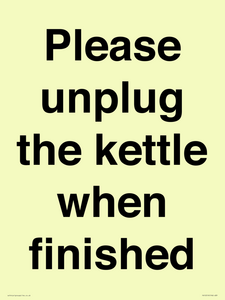 Please unplug the kettle when finished
